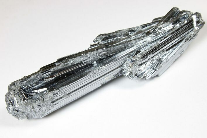 Very Lustrous, Metallic Stibnite Crystals - Jiangxi, China #182592